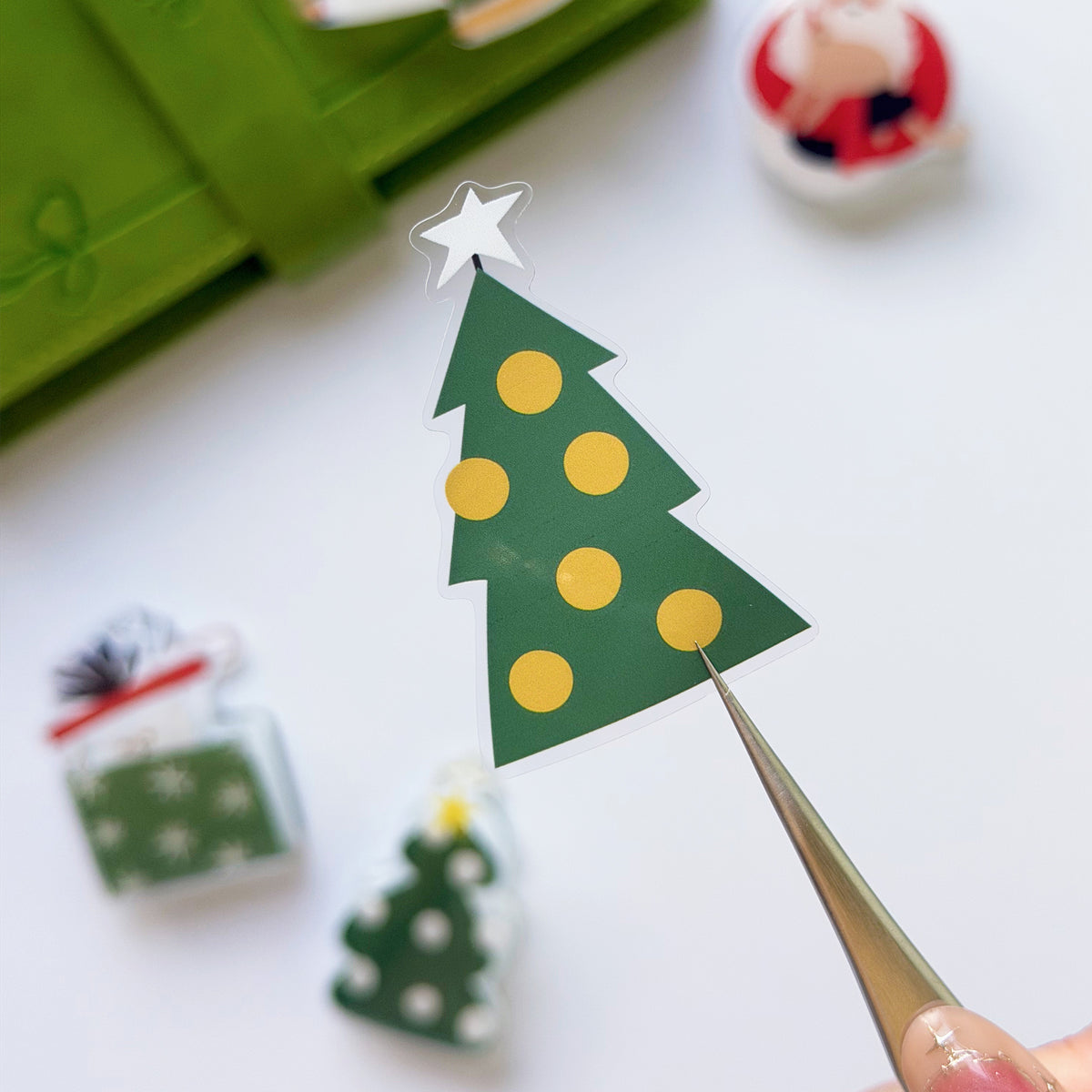 Pre-cut Santa Paws Wide Washi/PET Tape