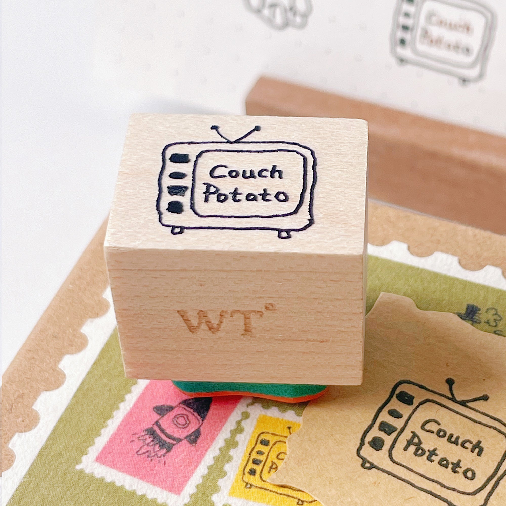 Couch Potato Stamp Set | The Washi Tape Shop. Beautiful Washi and Decorative Tape For Bullet Journals, Gift Wrapping, Planner Decoration and DIY Projects