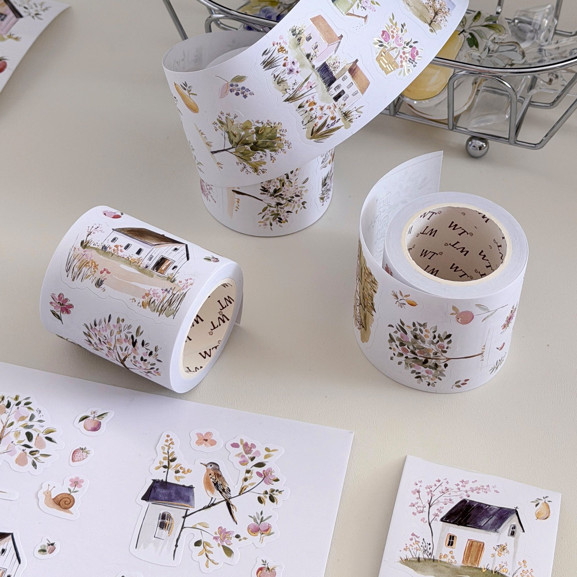 Pre-cut Sunlit Orchard Script Tape Set (GILDED)
