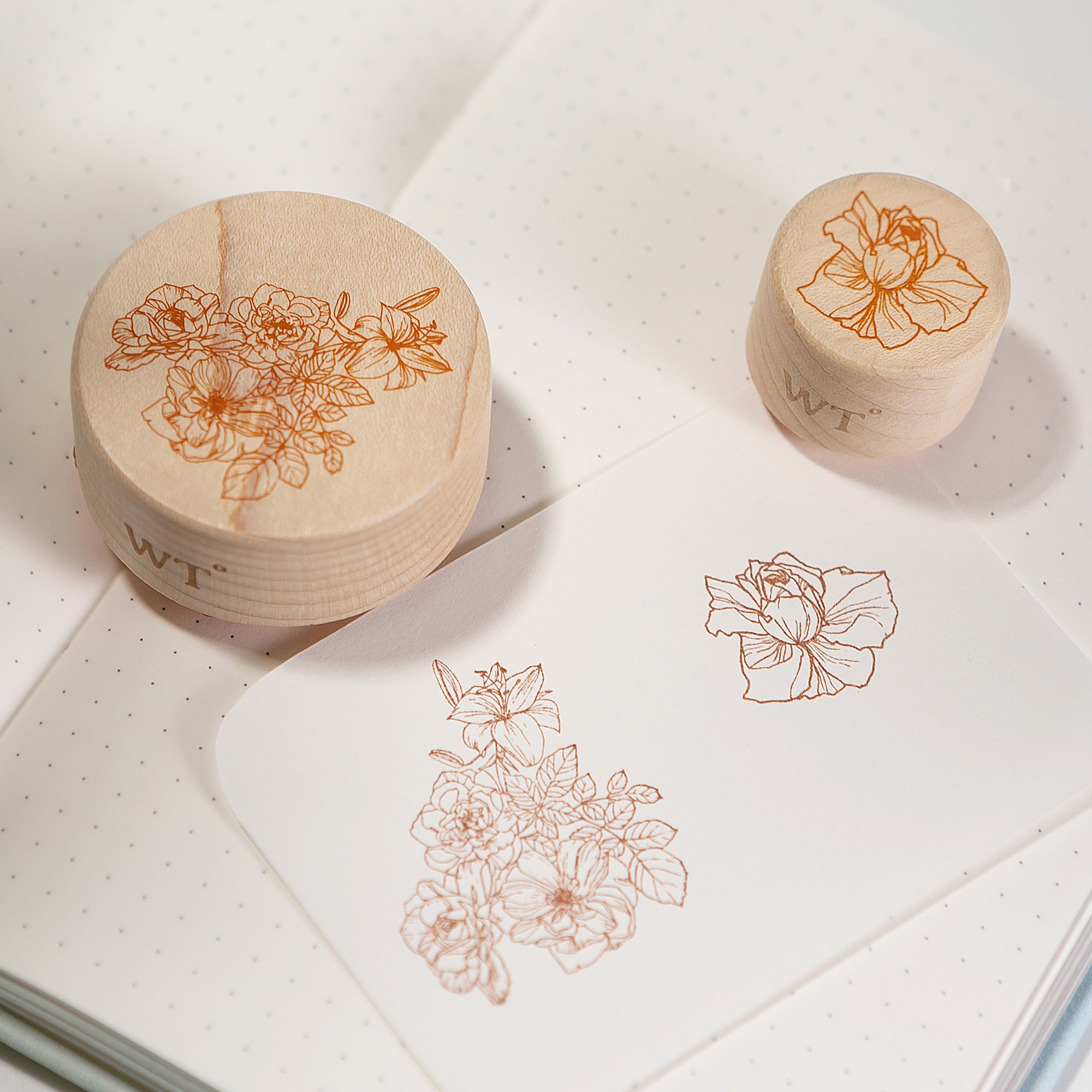 Glistening Floral Stamp Set | The Washi Tape Shop. Beautiful Washi and Decorative Tape For Bullet Journals, Gift Wrapping, Planner Decoration and DIY Projects