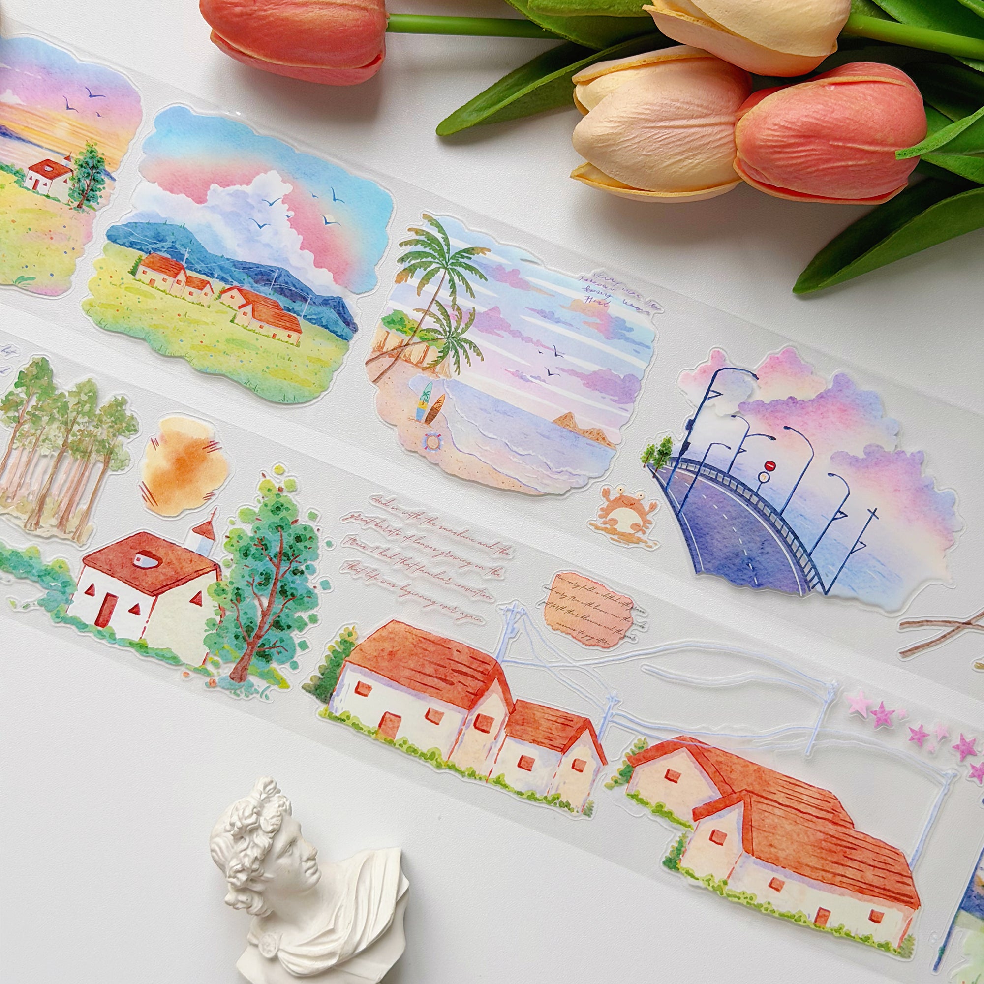 Pre-cut Misty Breeze Bundle | The Washi Tape Shop. Beautiful Washi and Decorative Tape For Bullet Journals, Gift Wrapping, Planner Decoration and DIY Projects