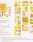 Pre-cut Hello Autumn Wide Washi/PET Tape