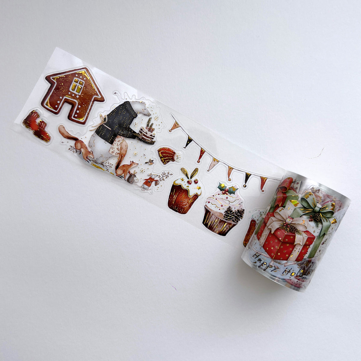 Pre-cut Woodland Chronicle Wide Washi/PET Tape (Seashell Gilded) | The Washi Tape Shop. Beautiful Washi and Decorative Tape For Bullet Journals, Gift Wrapping, Planner Decoration and DIY Projects