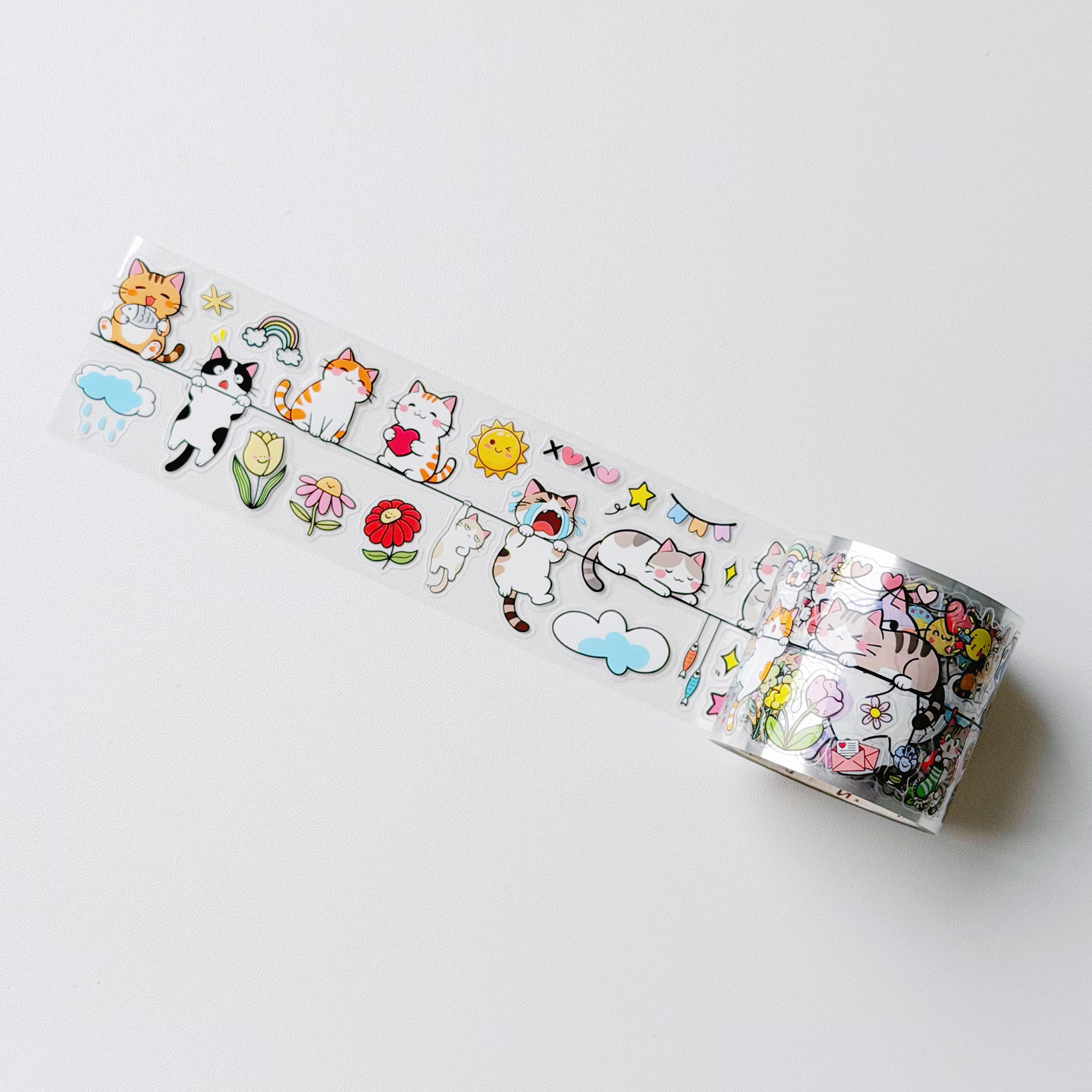 Pre-cut Kitty Conga Wide Washi/PET Tape