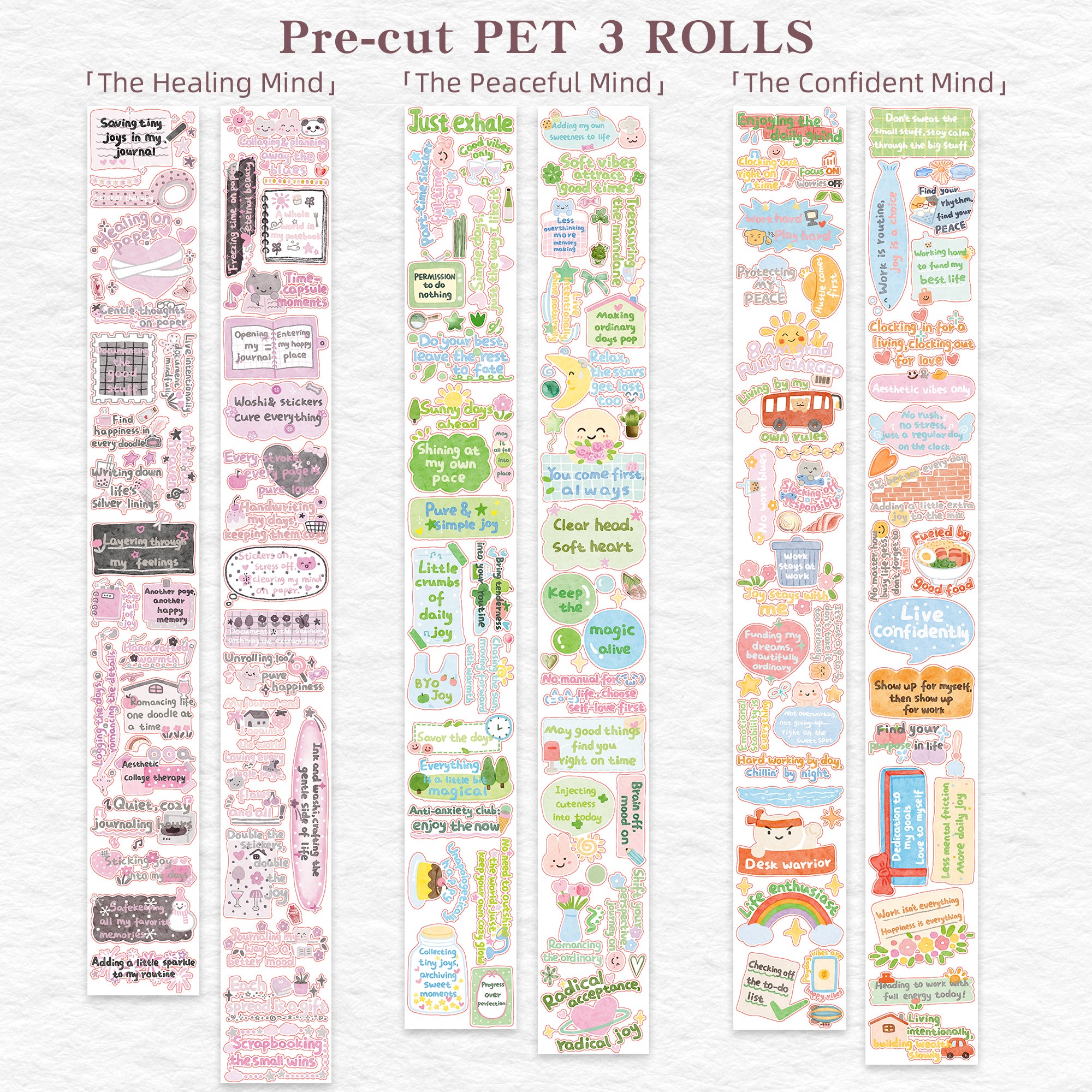 Pre-cut Mindfulness Washi/PET Bundle