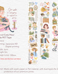 Pre-cut Cozy Hour Wide Washi/PET Tape | The Washi Tape Shop. Beautiful Washi and Decorative Tape For Bullet Journals, Gift Wrapping, Planner Decoration and DIY Projects