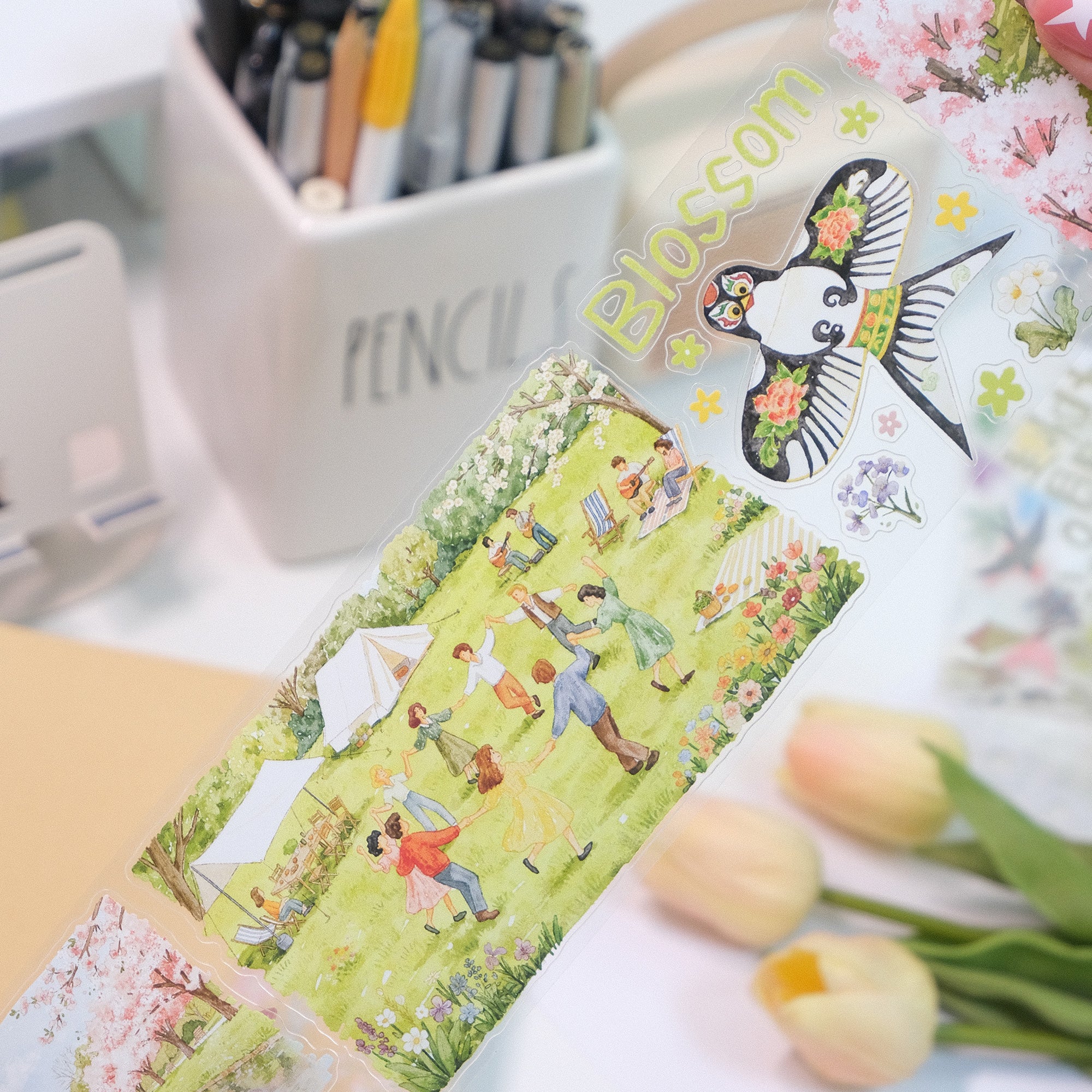 Pre-cut Sakura Voyage Wide Washi/PET Tape | The Washi Tape Shop. Beautiful Washi and Decorative Tape For Bullet Journals, Gift Wrapping, Planner Decoration and DIY Projects