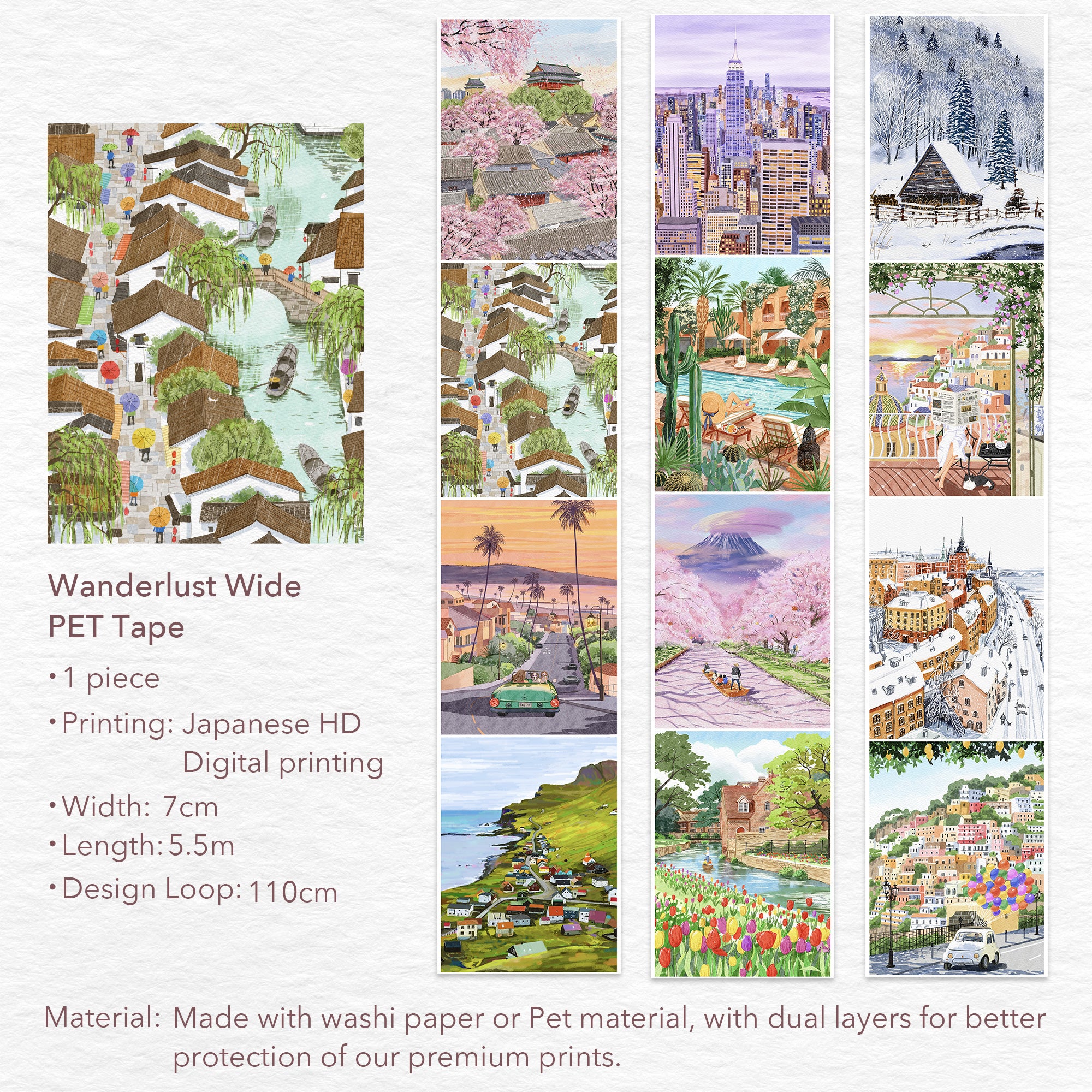 Wanderlust Wide Washi/PET Tape