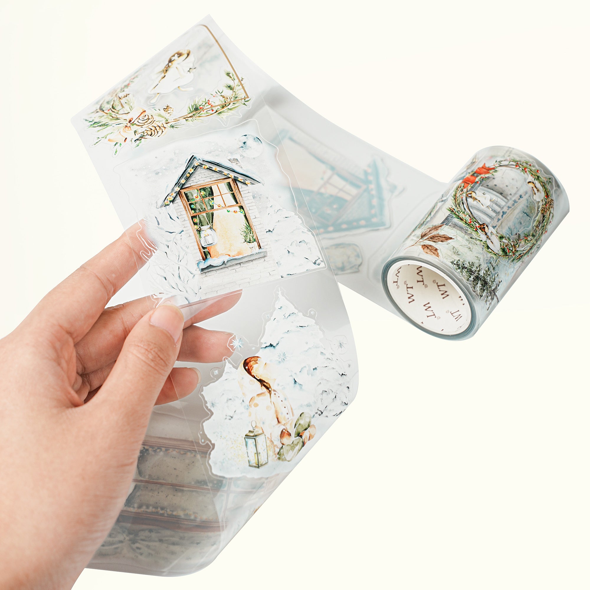 Pre-cut Midnight Noel Wide Washi/PET Tape