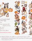 Pre-cut Pumpkin Spell Wide Washi/PET Tape | The Washi Tape Shop. Beautiful Washi and Decorative Tape For Bullet Journals, Gift Wrapping, Planner Decoration and DIY Projects