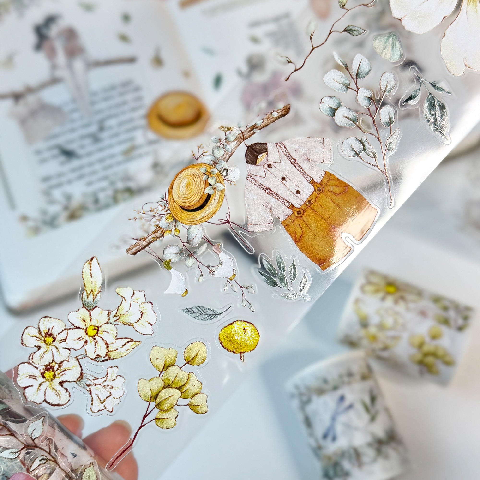Pre-cut Clover Haze Wide Washi/PET Tape | The Washi Tape Shop. Beautiful Washi and Decorative Tape For Bullet Journals, Gift Wrapping, Planner Decoration and DIY Projects