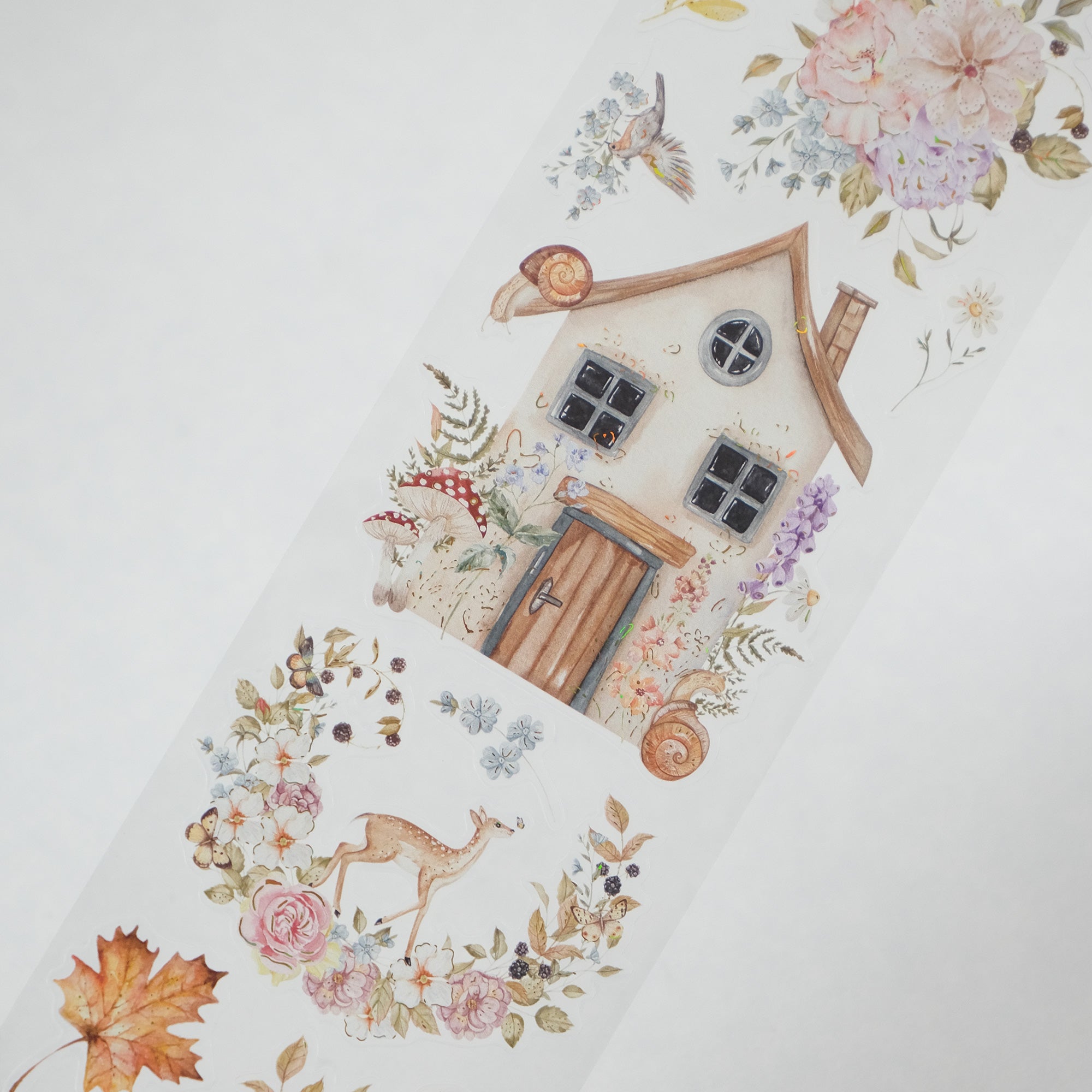 Pre-cut Golden Harvest Wide Washi/PET Tape (Seashell Gilded)