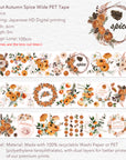 Pre-cut Autumn Spice Wide Washi/PET Tape