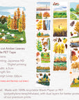Pre-cut Amber Leaves Wide Washi/PET Tape