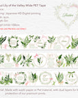 Lily of the Valley Wide Washi / PET Tape