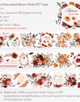 Pre-cut Harvested Bloom Wide Washi/PET Tape | The Washi Tape Shop. Beautiful Washi and Decorative Tape For Bullet Journals, Gift Wrapping, Planner Decoration and DIY Projects