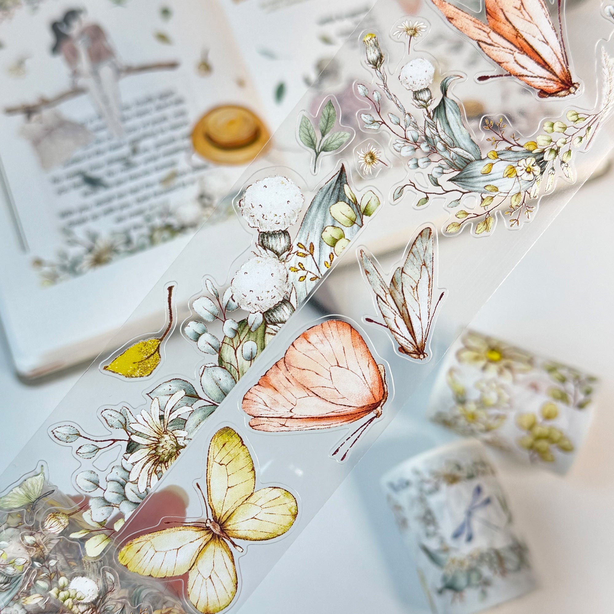 Pre-cut Zephyr Bloom Wide Washi/PET Tape | The Washi Tape Shop. Beautiful Washi and Decorative Tape For Bullet Journals, Gift Wrapping, Planner Decoration and DIY Projects