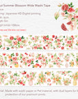 Pre-cut Summer Blossom Wide Washi/PET Tape