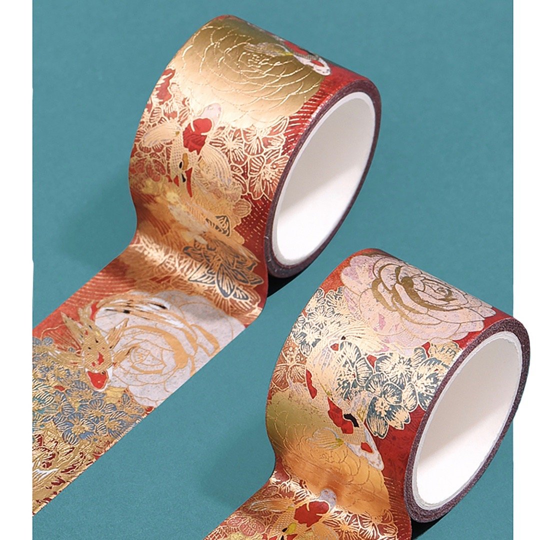 Tenohira Carnelian Gilded Washi Tape Set | The Washi Tape Shop. Beautiful Washi and Decorative Tape For Bullet Journals, Gift Wrapping, Planner Decoration and DIY Projects