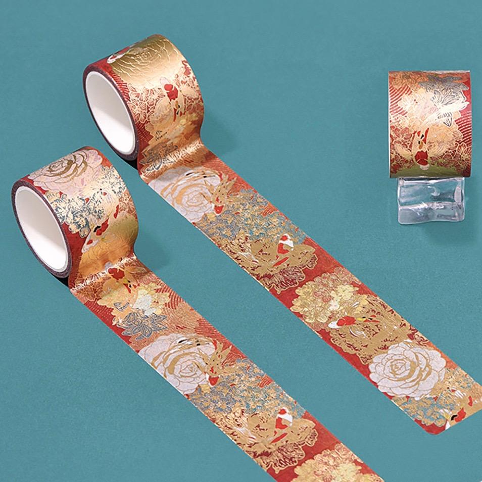 Tenohira Carnelian Gilded Washi Tape Set | The Washi Tape Shop. Beautiful Washi and Decorative Tape For Bullet Journals, Gift Wrapping, Planner Decoration and DIY Projects