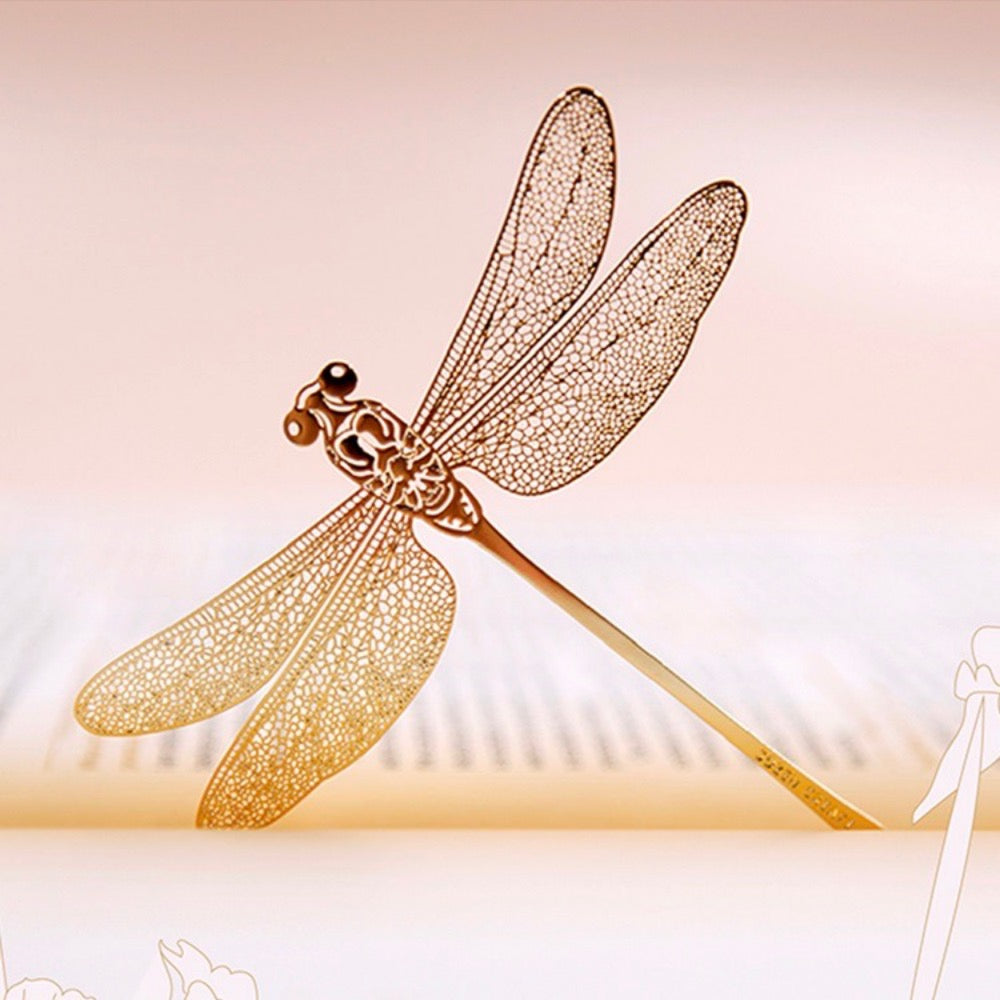 Dragonfly 18K Gold Plated Bookmark | The Washi Tape Shop. Beautiful Washi and Decorative Tape For Bullet Journals, Gift Wrapping, Planner Decoration and DIY Projects