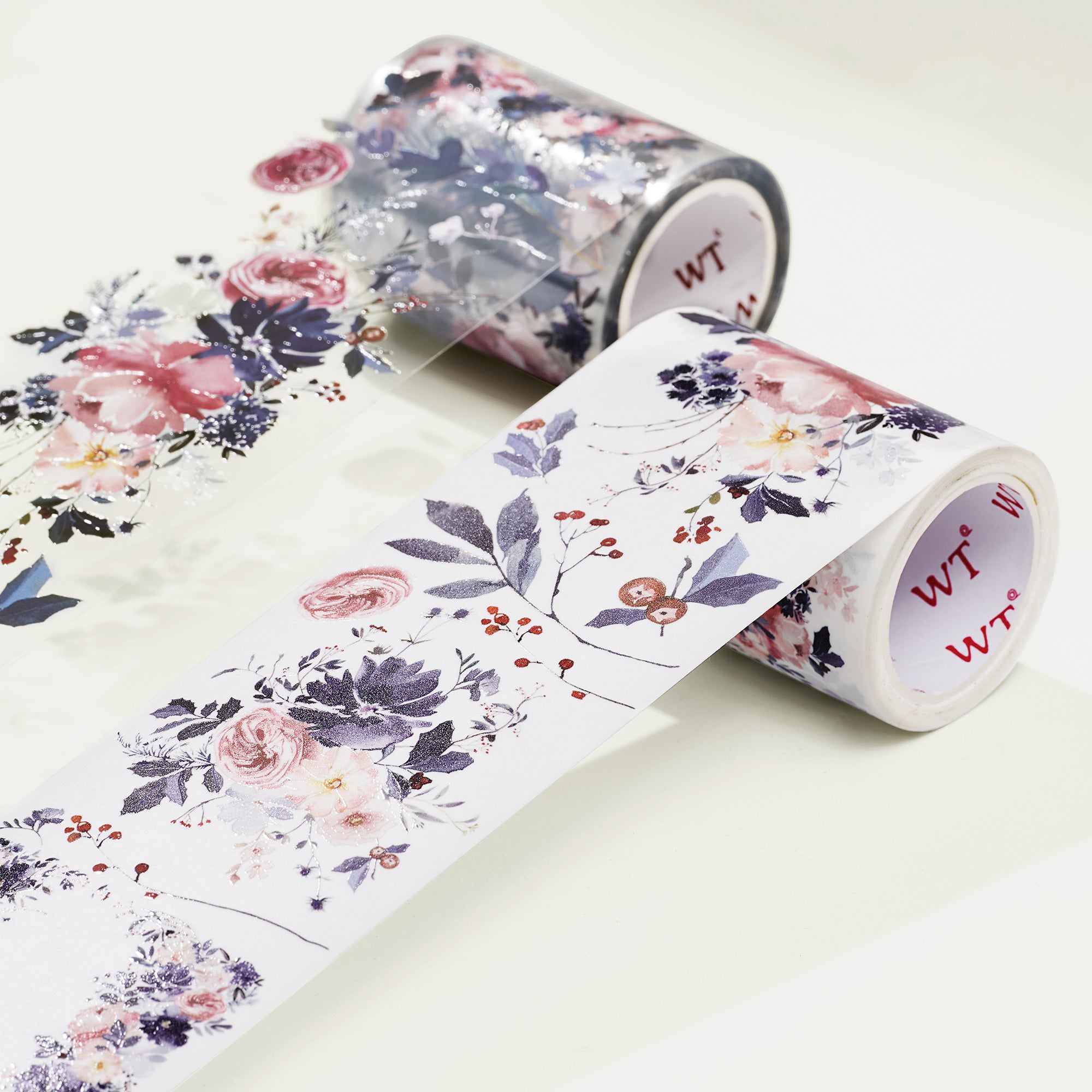 Frosty Rose Wide Washi / PET Tape | The Washi Tape Shop. Beautiful Washi and Decorative Tape For Bullet Journals, Gift Wrapping, Planner Decoration and DIY Projects