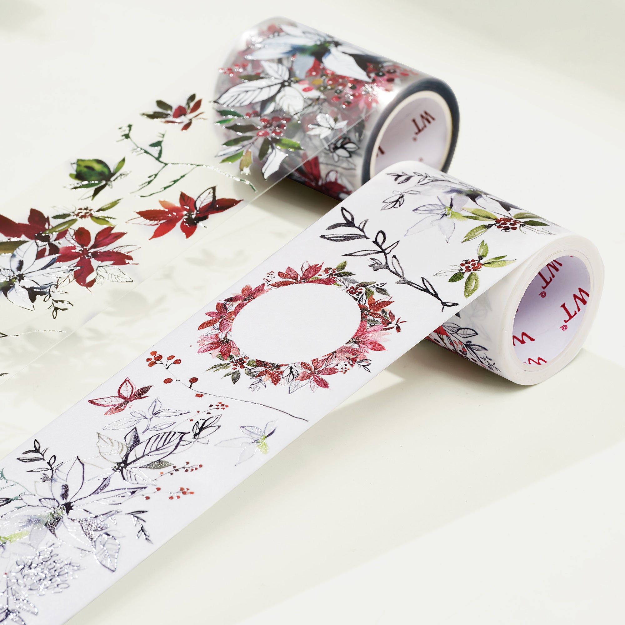 Poinsettia Wide Washi / PET Tape | The Washi Tape Shop. Beautiful Washi and Decorative Tape For Bullet Journals, Gift Wrapping, Planner Decoration and DIY Projects