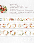 Autumn Bouquet Washi Tape Sticker Set | The Washi Tape Shop. Beautiful Washi and Decorative Tape For Bullet Journals, Gift Wrapping, Planner Decoration and DIY Projects