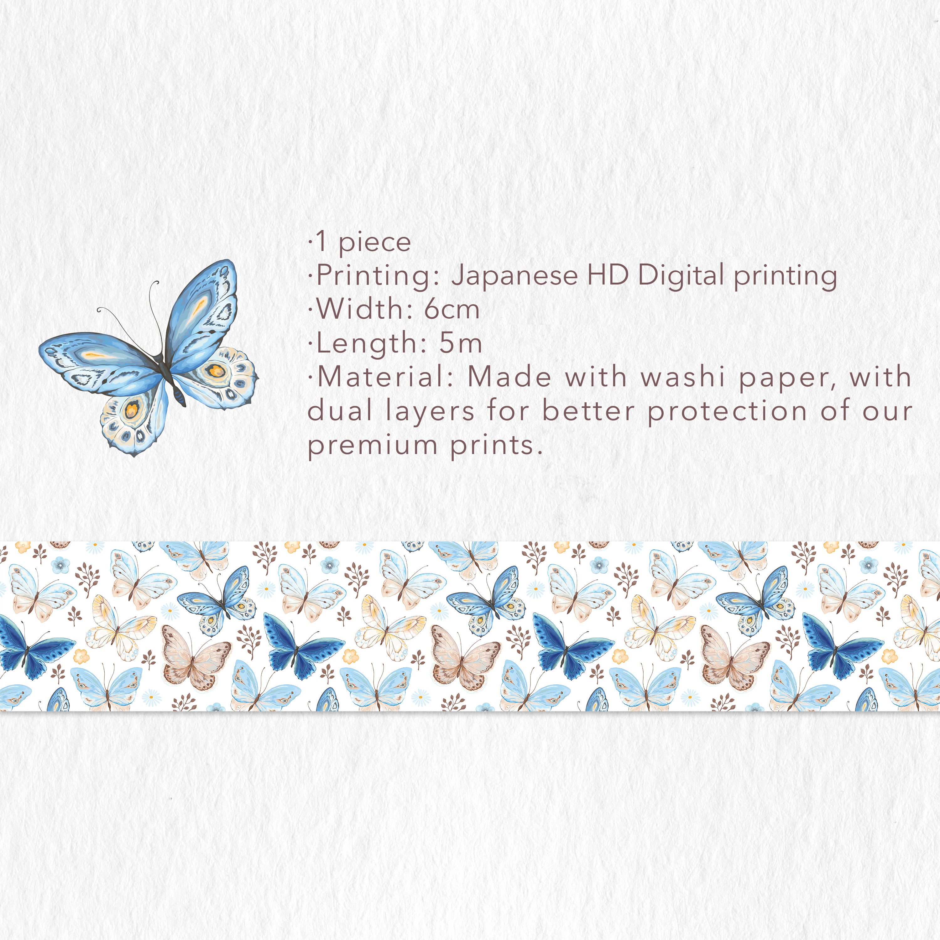 Digital Washi Tape Butterflies Graphic by Sweet Shop Design