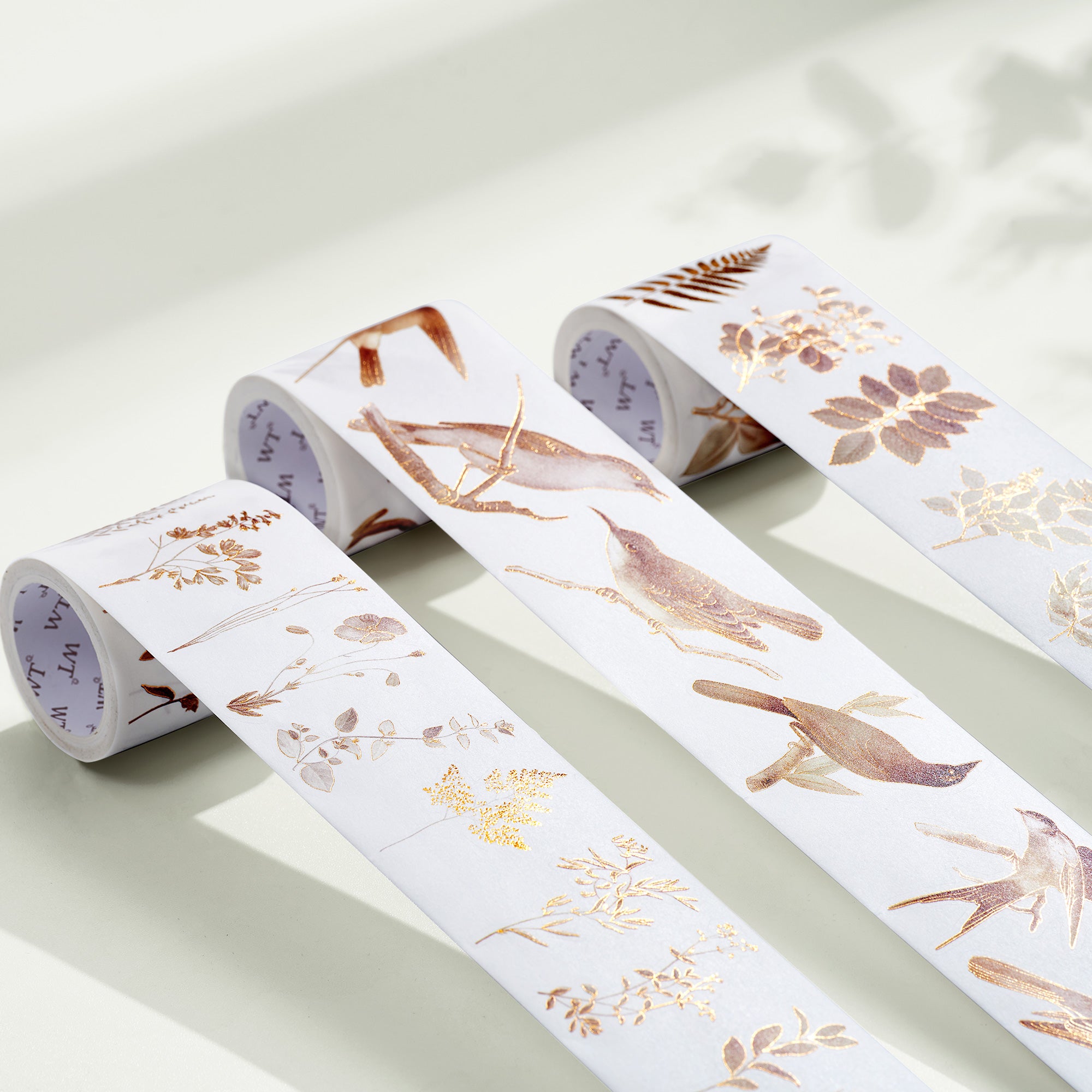 Vintage Hot Stamping Flower Journal Tape - Clear Floral Decorative Tapes