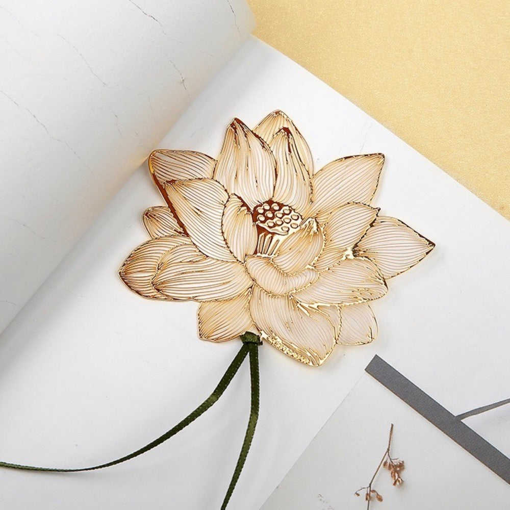 Lotus 18K Gold Plated Bookmark | The Washi Tape Shop. Beautiful Washi and Decorative Tape For Bullet Journals, Gift Wrapping, Planner Decoration and DIY Projects