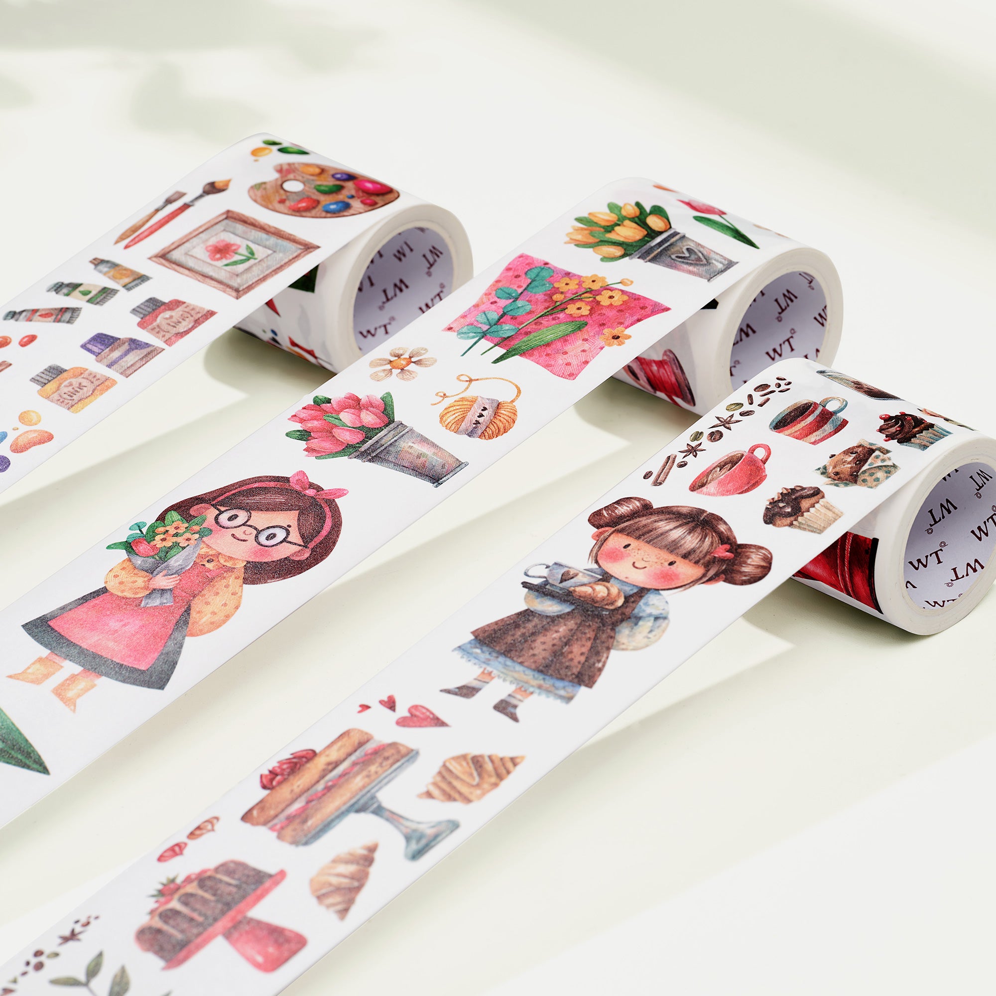 Drawing. Coffee. Floristry. Washi Tape Sticker Set | The Washi Tape Shop. Beautiful Washi and Decorative Tape For Bullet Journals, Gift Wrapping, Planner Decoration and DIY Projects