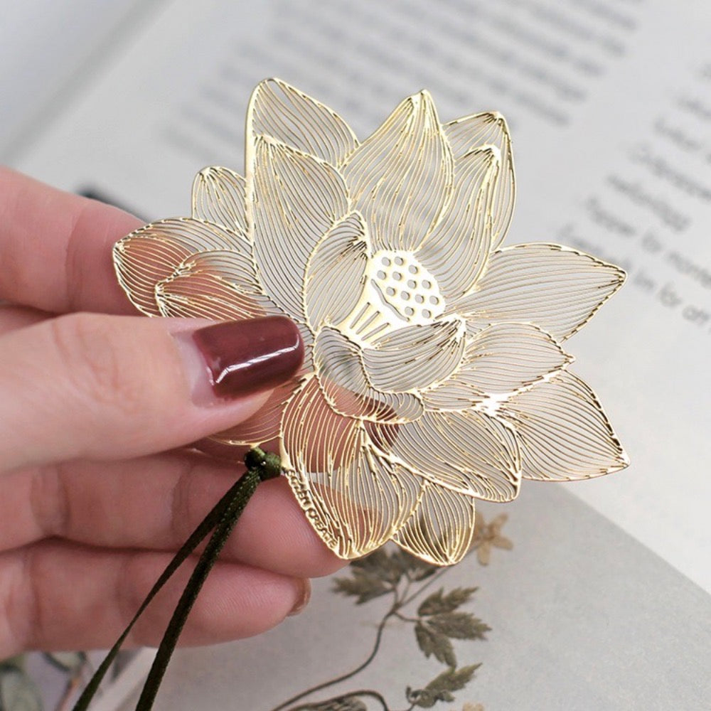 Lotus 18K Gold Plated Bookmark | The Washi Tape Shop. Beautiful Washi and Decorative Tape For Bullet Journals, Gift Wrapping, Planner Decoration and DIY Projects