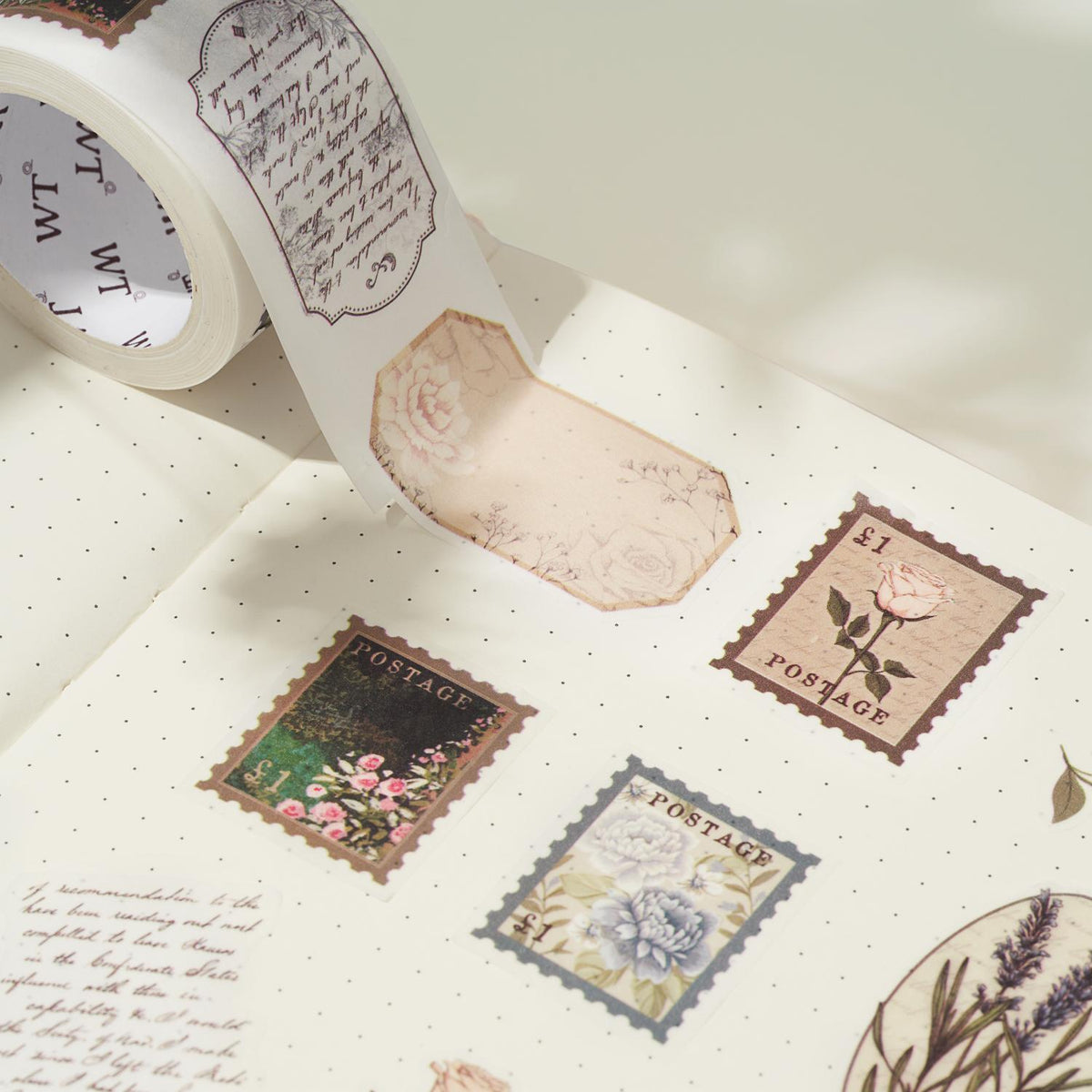 Petals & Parchment Washi Tape Sticker Set | The Washi Tape Shop