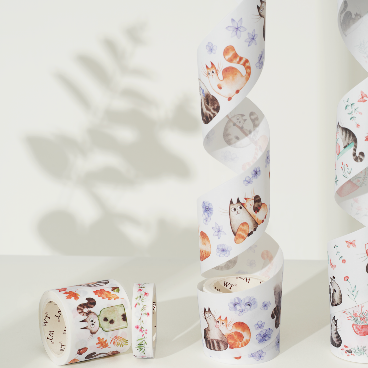 Wild Whimsy Woolies - Love Cats Washi Tape - Cute Stationery - Kitten Washi  Tape