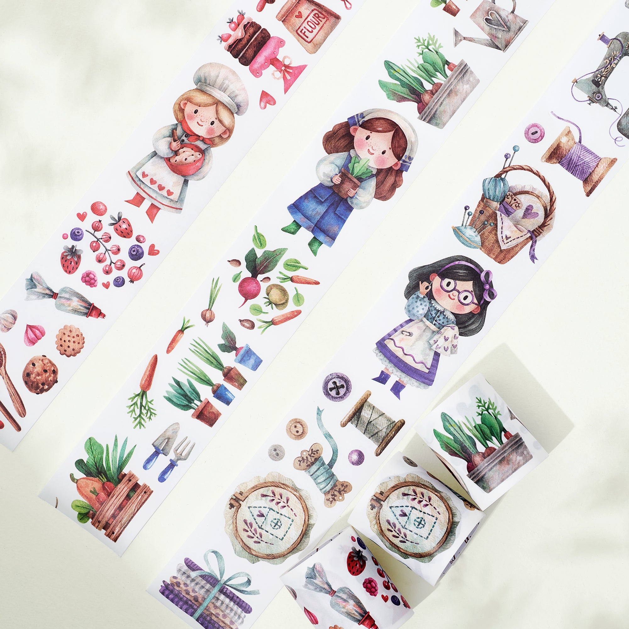 Baking. Gardening. Embroidery. Washi Tape Sticker Set | The Washi Tape Shop. Beautiful Washi and Decorative Tape For Bullet Journals, Gift Wrapping, Planner Decoration and DIY Projects