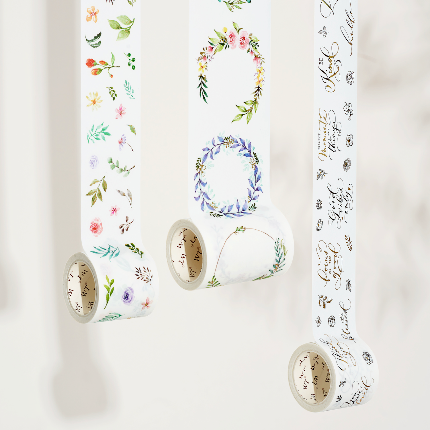 Delicate Floral Wreaths Washi Tape Sticker Set | The Washi Tape Shop. Beautiful Washi and Decorative Tape For Bullet Journals, Gift Wrapping, Planner Decoration and DIY Projects