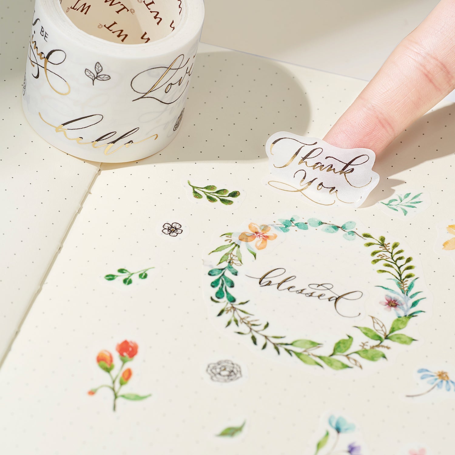 Delicate Floral Wreaths Washi Tape Sticker Set | The Washi Tape Shop. Beautiful Washi and Decorative Tape For Bullet Journals, Gift Wrapping, Planner Decoration and DIY Projects