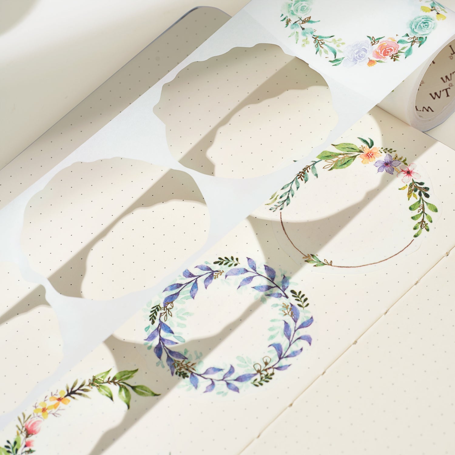 Delicate Floral Wreaths Washi Tape Sticker Set | The Washi Tape Shop. Beautiful Washi and Decorative Tape For Bullet Journals, Gift Wrapping, Planner Decoration and DIY Projects