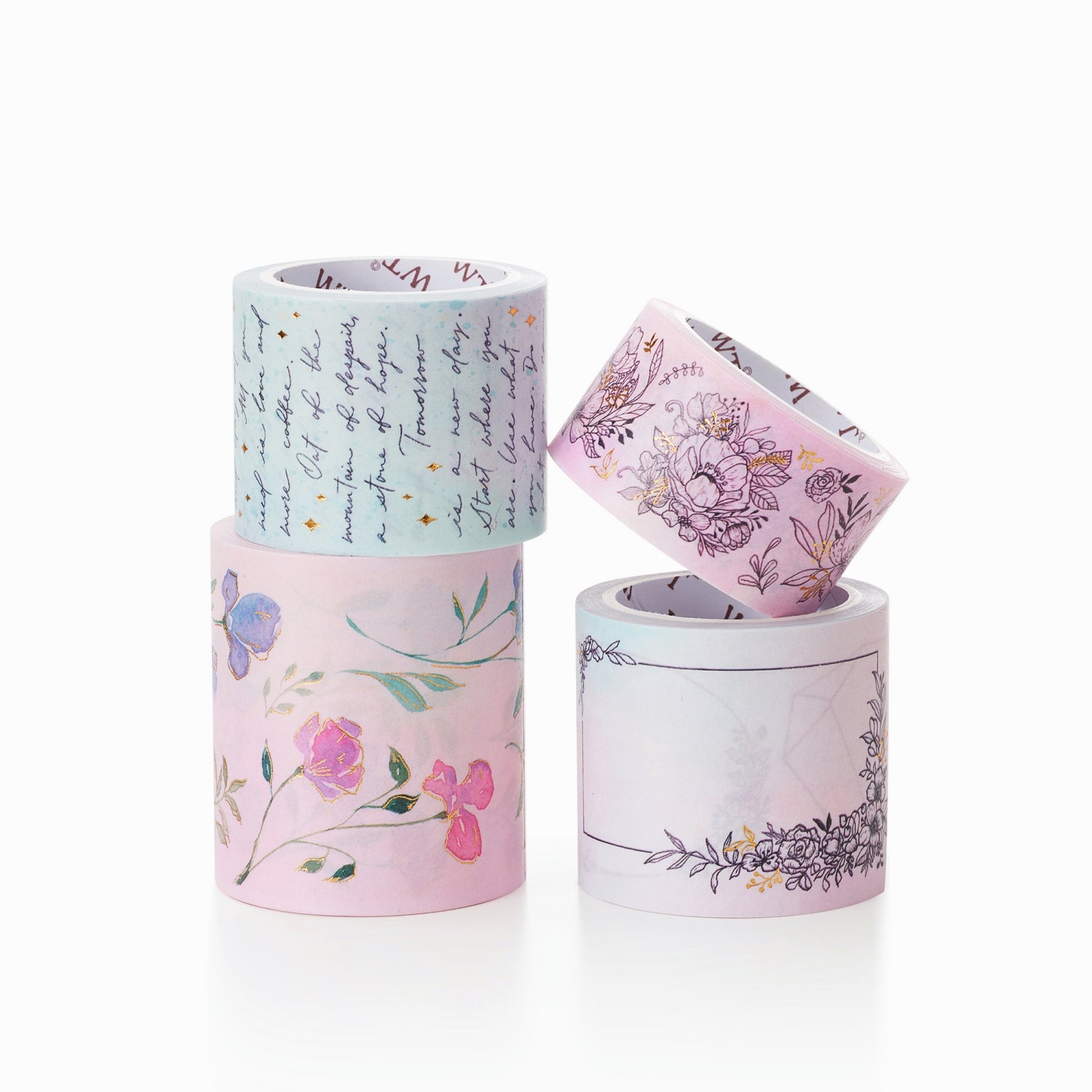 Elegant Floral Pastel Washi Tape Set | The Washi Tape Shop. Beautiful Washi and Decorative Tape For Bullet Journals, Gift Wrapping, Planner Decoration and DIY Projects