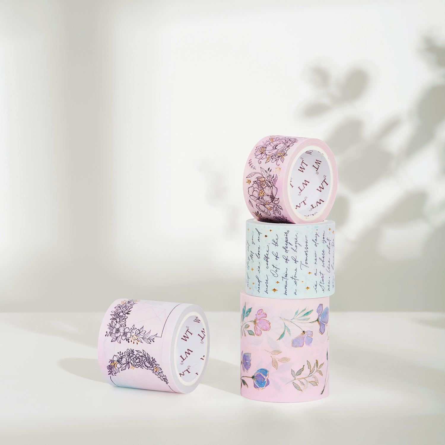 Elegant Floral Pastel Washi Tape Set | The Washi Tape Shop. Beautiful Washi and Decorative Tape For Bullet Journals, Gift Wrapping, Planner Decoration and DIY Projects
