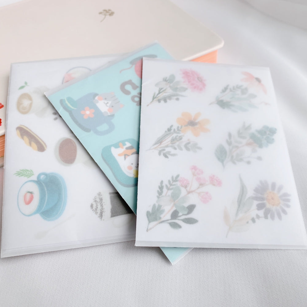 Misty Flower Washi Tape Sticker Set (GILDED)