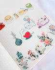 Floral Charm Washi Paper Sticker Set - The Washi Tape Shop