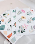 Floral Charm Washi Paper Sticker Set - The Washi Tape Shop