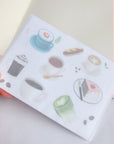 Cosy Teatime Washi Paper Sticker Set - The Washi Tape Shop