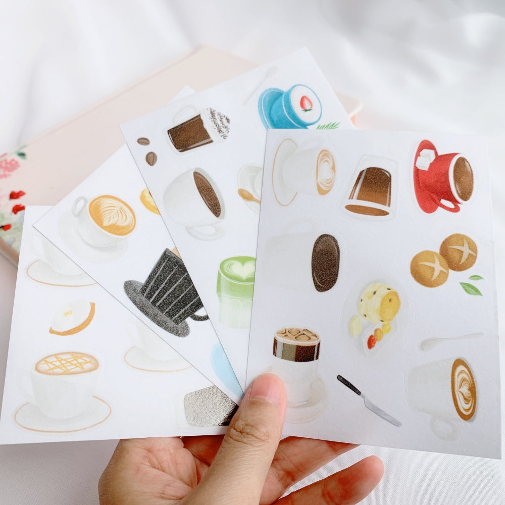 Cosy Teatime Washi Paper Sticker Set - The Washi Tape Shop