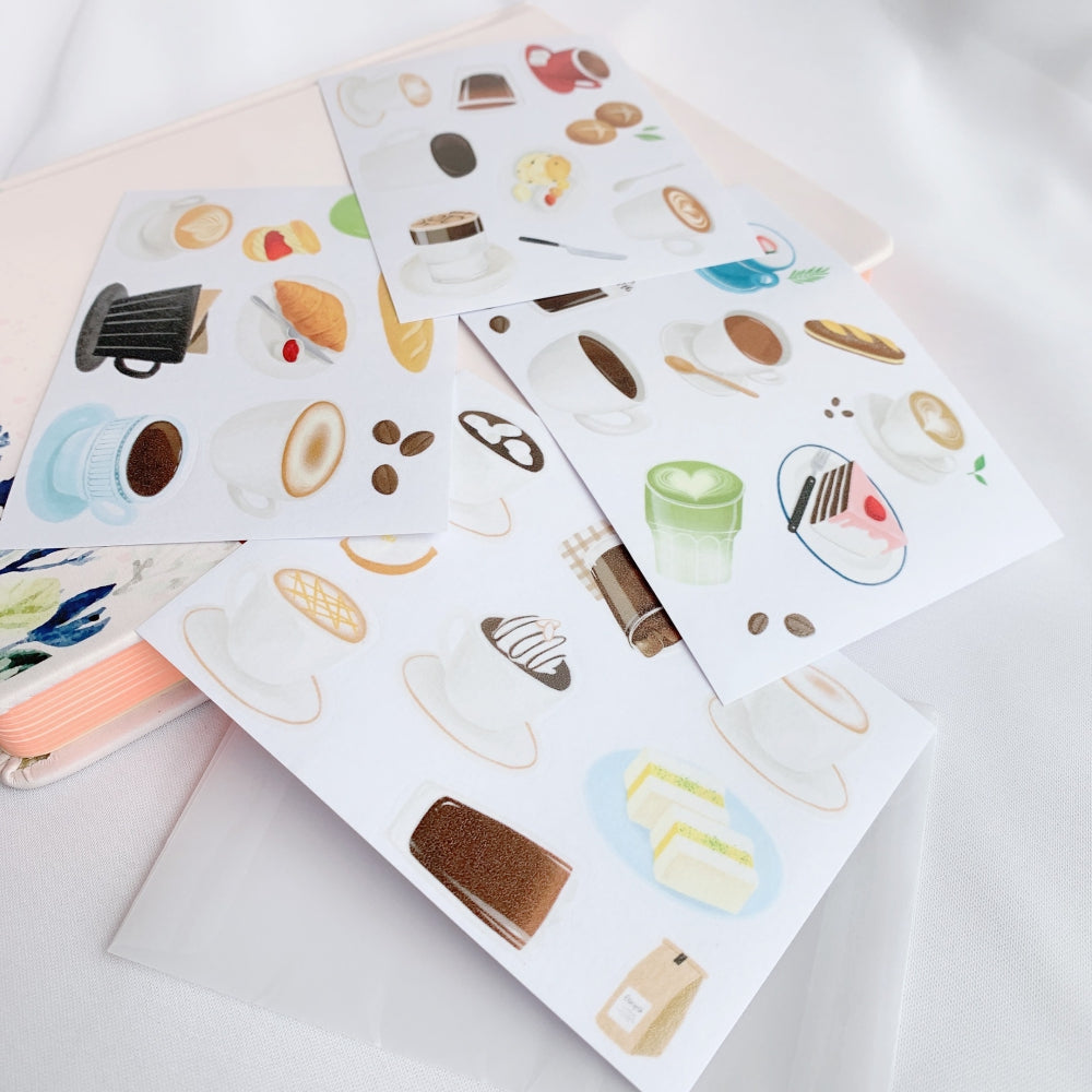 Cosy Teatime Washi Paper Sticker Set - The Washi Tape Shop