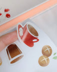 Cosy Teatime Washi Paper Sticker Set - The Washi Tape Shop