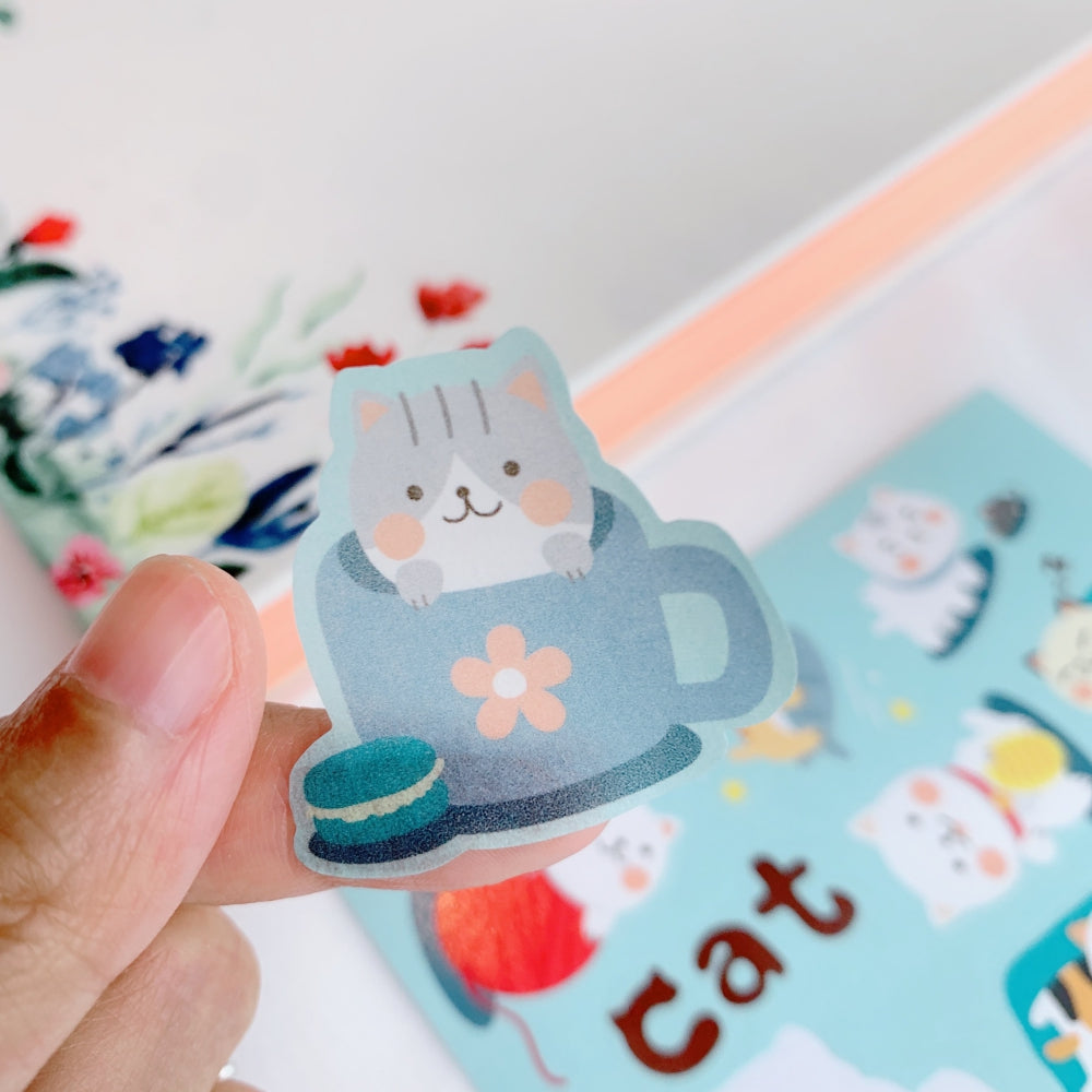 Kitties Planet Washi Paper Sticker Set - The Washi Tape Shop