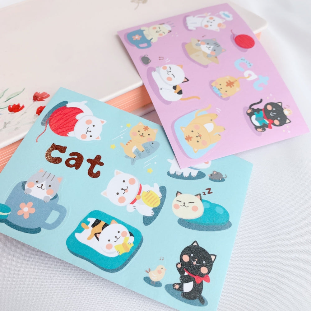 Chonky Cat Washi Tape Sticker Set